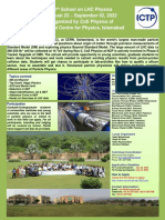 11 School On LHC Physics August 22 - September 02, 2022 Organized by Coe Physics of National Centre For Physics, Islamabad