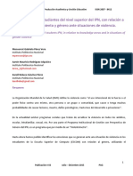 Emociones en Los Estudiantes Del Nivel Superior Del IPN, Con Relación A Las Áreas de Conocimiento y Género Ante Situaciones de Violencia