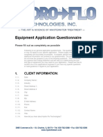Equipment Application Questionnaire: Client Information