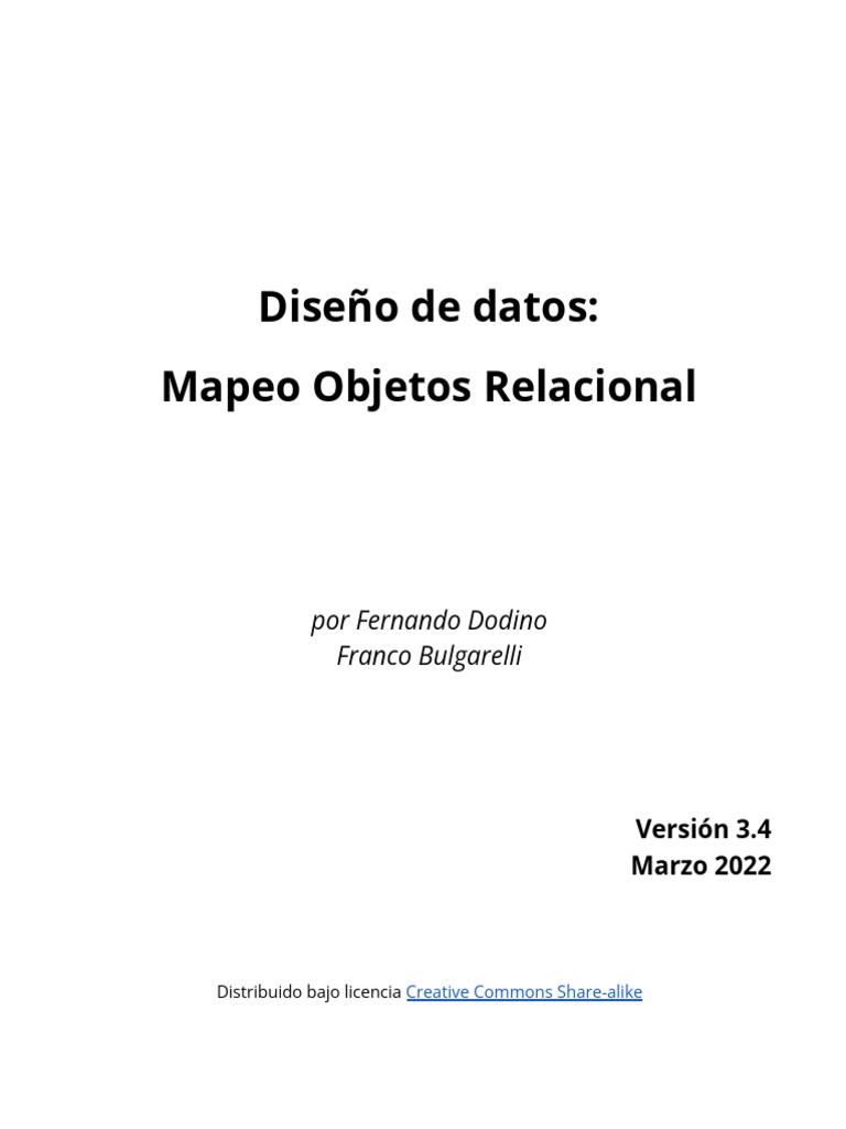 Apunte Mapeo Objetos - Relacional | PDF | Base de datos relacional ...