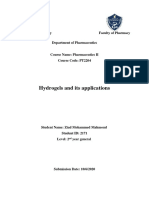 Hydrogels and Its Applications: Damanhour University Faculty of Pharmacy