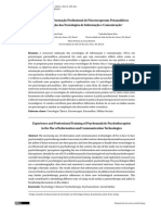 Percepção de psicoterapeutas sobre uso de TICs