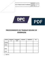 SG-PT-27-07 Procedimeinto de Trabajo Seguro de Hormigon