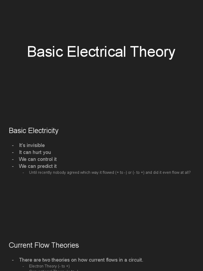 Basic Electrical Theory PDF