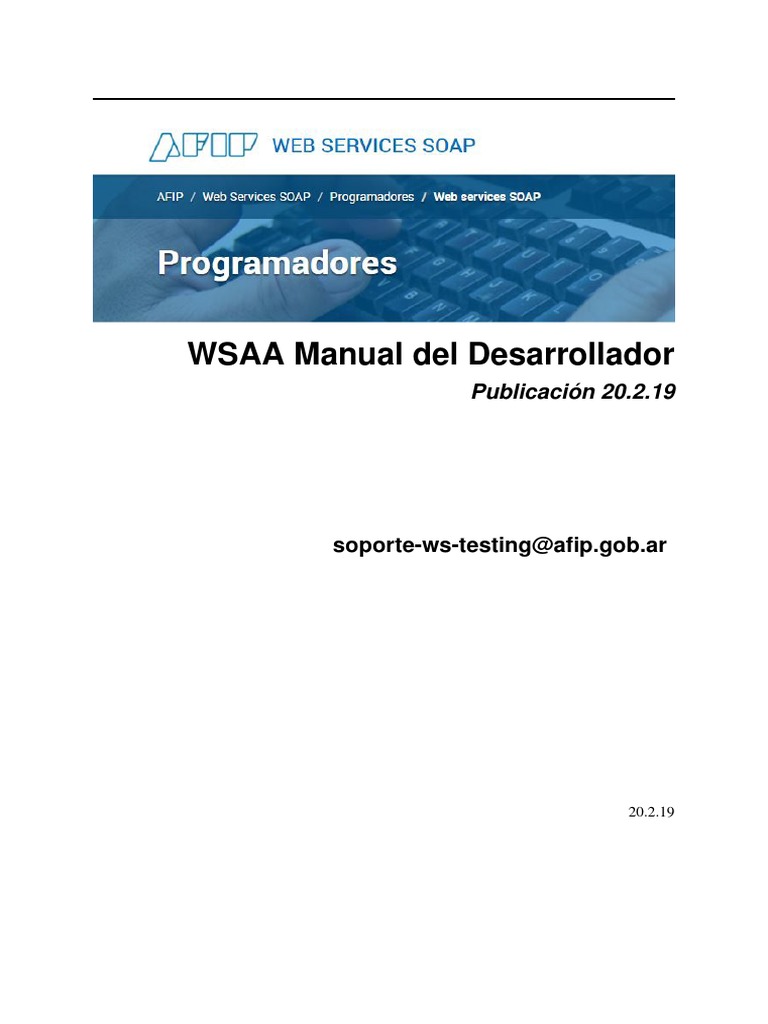 Manual WSAA: Autenticación y Autorización | PDF | Jabón | Red mundial