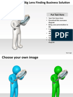 3d Man Holding Big Lens Finding Business Solution PPT Graphic Icon