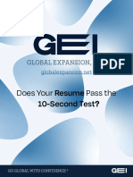 Does Your Resume Pass The 10-Second Test