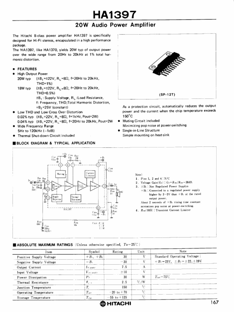 HA1397 Datasheet | PDF
