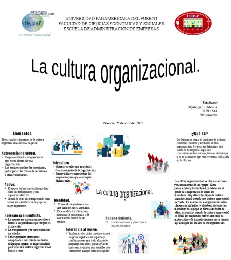 Elementos de la Cultura Organizacional | PDF | Cultura organizacional ...