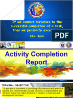 Activity Completion Report
