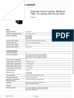 Product Data Sheet: Discrete Input Module, Modicon TM3, 32 Inputs (HE10) 24 VDC
