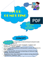 Presentation on Cloud Computing by Ronak Pandya