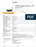 Product Data Sheet: Variable Speed Drive ATV312 - 15kW - 28.5kVA - 628W - 200..240 V-3 - Phase Supply