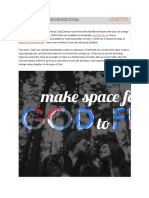 Make Space For God To Fill
