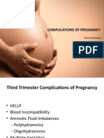 Complications of 3rd Trimester