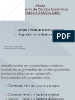 Compra y venta de bienes y servicios. Asignación de resultados a períodos