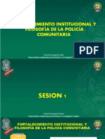 Fortalecimiento institucional y filosofía de la policía comunitaria