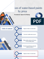 Classification of Water-Based Paints by Cost