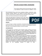 Determinantes de La Salud Tema - Causalidad