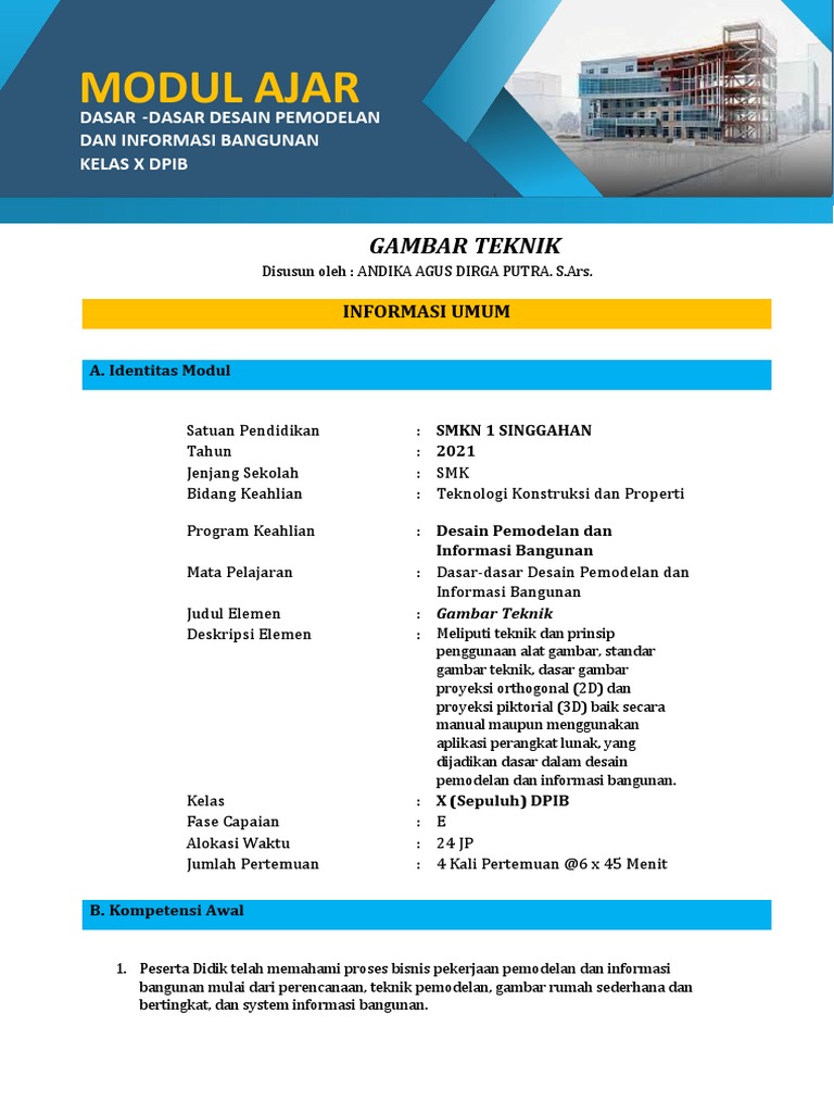 Modul Ajar Gamtek Pertemuan 1 | PDF