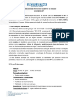 Comunicado Processo Seletivo 004-2022