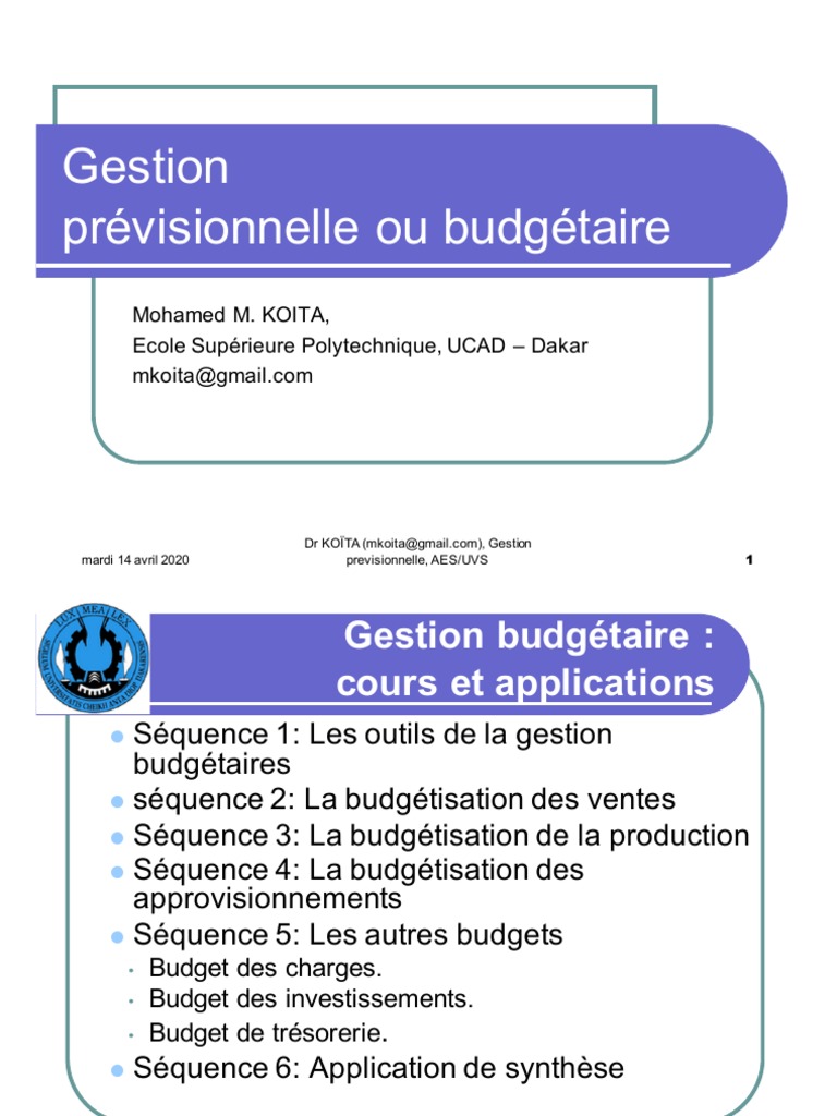 Les Outils de La Gestion Budgétaire | PDF | Business | Budget