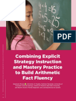 Combining Explicit Strategy Instruction and Mastery Practice To Build Arithmetic Fact Fluency