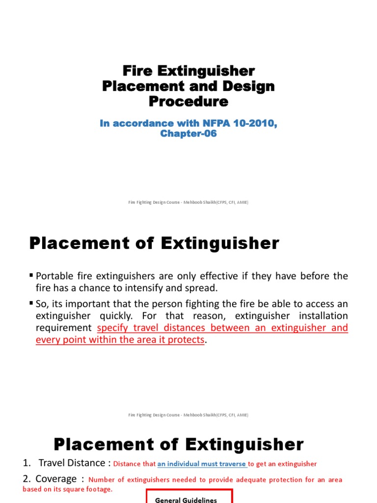 Fire Extinguisher Placement and Design Procedure PDF Triangle
