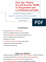 Nuclear Age: Nuclear Proliferation and Security, WMD, Nuclear Programmes and Doctrines of Pakistan and India