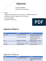 Adjective Patterns