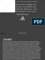 14.-La Producción Fabril de Textiles de Algodón en El Centro de México