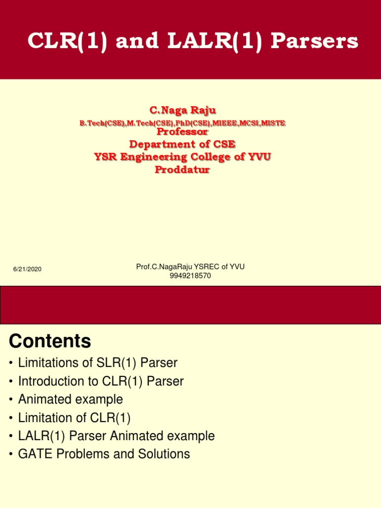 CLR Lalr | PDF | Parsing | Syntax