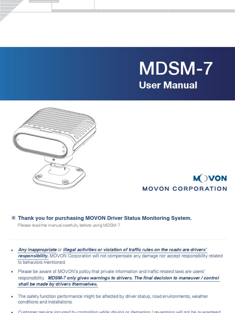 MDSM-7 User Manual Overview | PDF