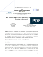 The Effect of Online Games On Learning Motivation and Learning Achievement