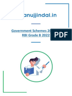 Government Schemes 2021-22 RBI Grade B 2022