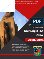 Ejecución presupuestal Chía 2020-2021