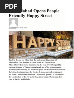 Ahmedabad Opens People Friendly Happy Street