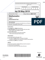 Edexcel Sample Questions May 2019