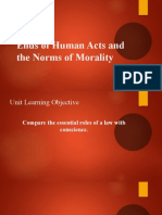 Unit 4 Ends of Human Acts and The Norms of