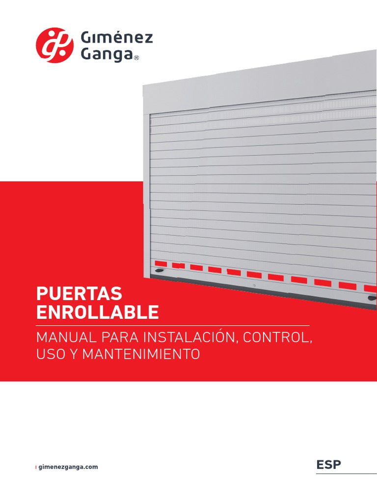 Manual de Instalación de Puertas Enrollables | PDF | Residuos | Tornillo