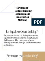 Earthquake Resistant Building Techniques and Construction Material