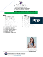 Department of Education: List of Enrollees For Grade 8-Einstein