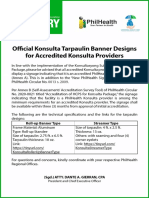 Advisory: Official Konsulta Tarpaulin Banner Designs For Accredited Konsulta Providers