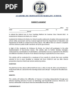 DepEd Parental Consent and Waiver Form On f2f | PDF | Health Sciences