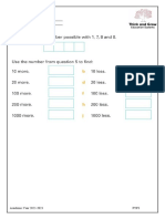 PYP Numbers Math Worksheet