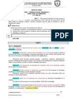 RESEARCH P M F With KEY ANSWERS 1