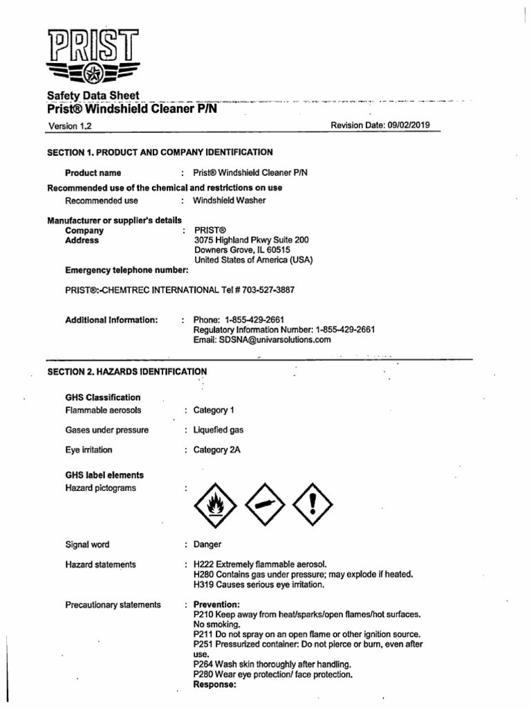 Prist Windshield Cleaner PDF