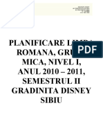 Planificare sem II-2010-2011  Romană nivel I