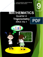 Quarter 4 - Module - Week 1 Illustrating Trigonometric Ratios