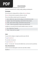 Python File Handling: Open Open